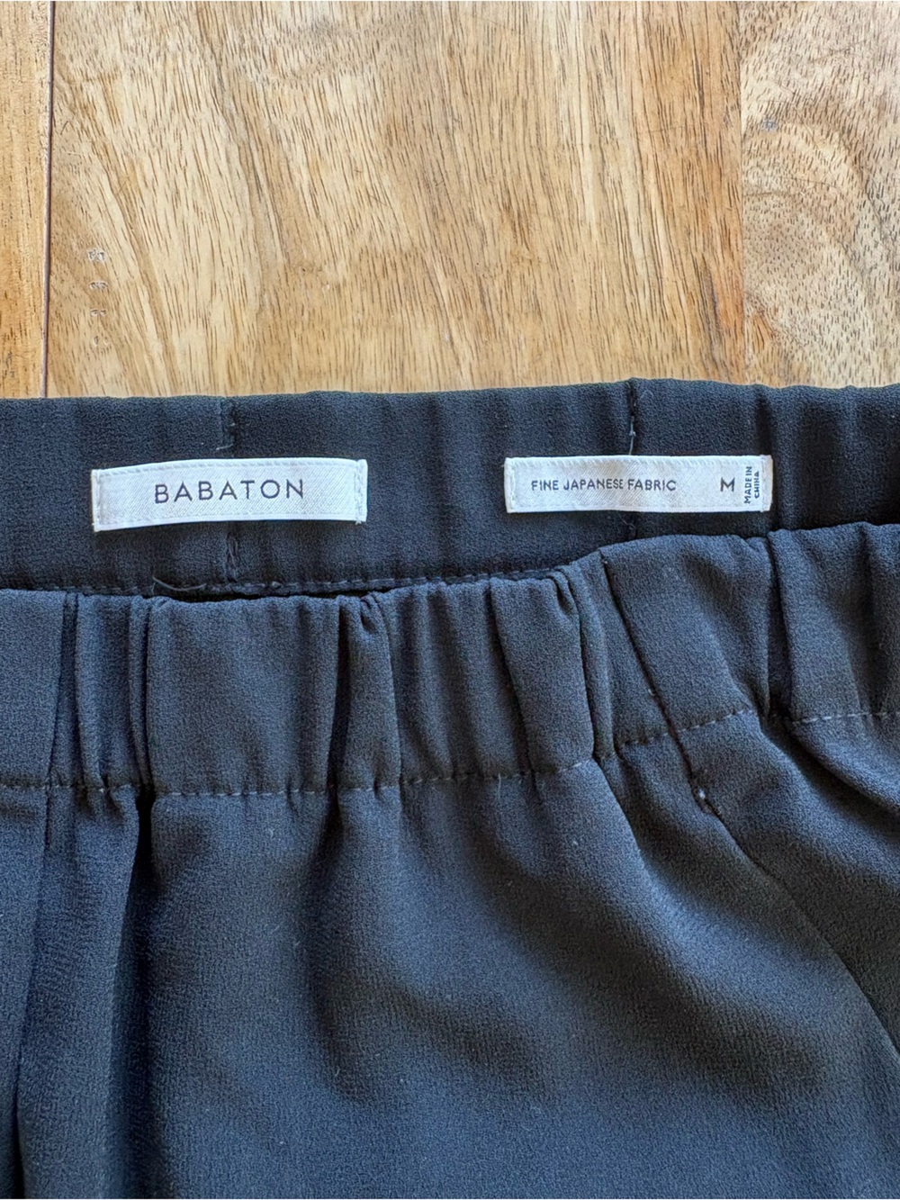 Babaton Black Elastic-Waist Casual Bottoms